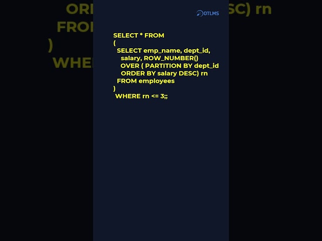 Oracle SQL PLSQL interview - top 3