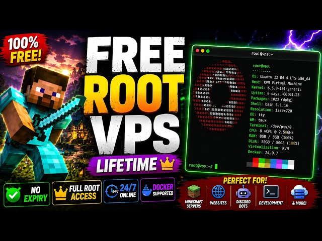FREE LIFETIME ROOT VPS 🔥 24/7 • No Expiry • Full Root Access • NEW METHOD!