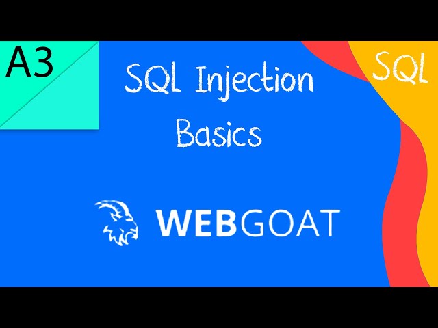 [A3] SQL Injection (intro) - WebGoat