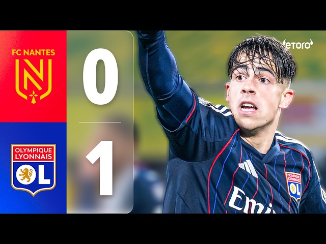Endrick recibe tarjeta roja, ¡pero el Lyon gana de todos modos! (Nantes 0–1 Lyon resumen)