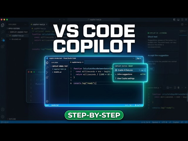 GitHub Copilot in VS Code: Install, Set Up & Test (Windows & Mac)