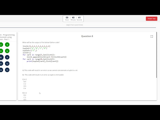Programming Fundamental Using Python part-1 (Infosys SpringBoard Assessment Answer)