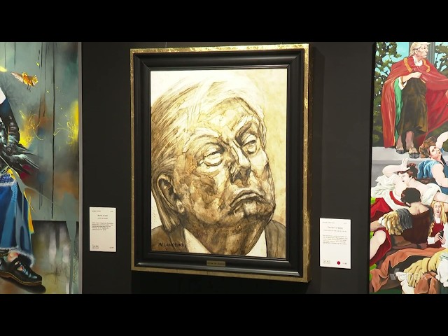 Horse manure portrait of Donald Trump becomes unlikely hit at Sooke Fine Arts Show