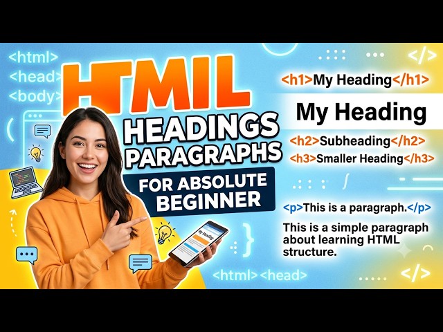 HTML headings and text formatting #html5 #coding