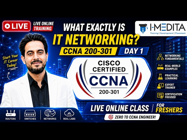 What is IT Networking? | CCNA 200-301 Day 1 🔥 Complete Beginner Live Class.