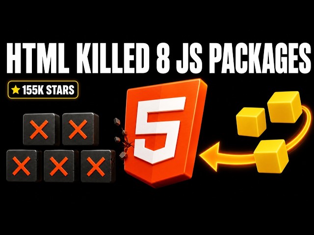 HTML Killed 8 JS Libraries, 155k Stars — 3 Came Back