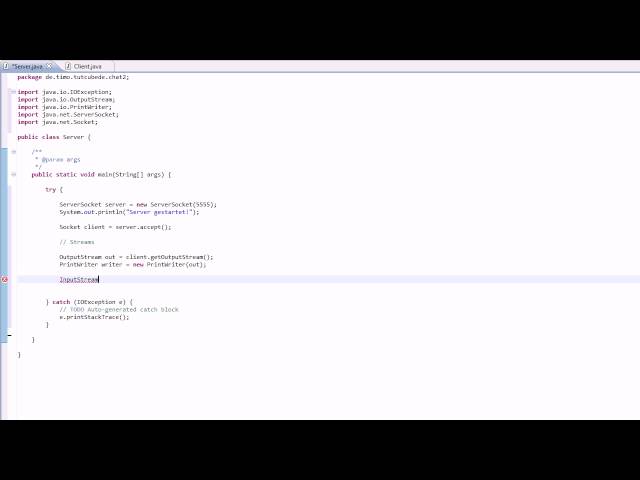 Java - Server erstellen (ServerSocket) Chat #1 [TuTCube] [GER]