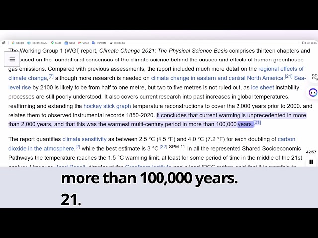 IPCC Sixth Assessment Report, Wikipedia          33:05
