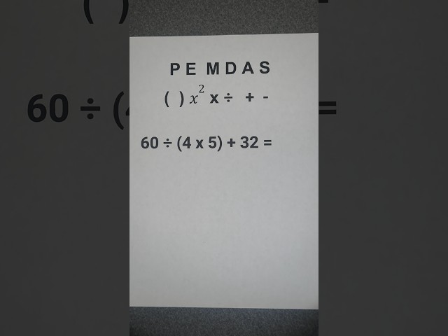 PEMDAS Applied #maths