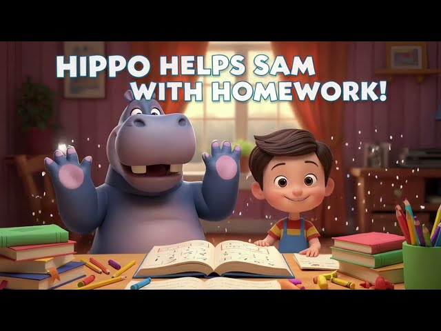 Hippo Helps Sam With Homework (Nursery Rhyme Song)