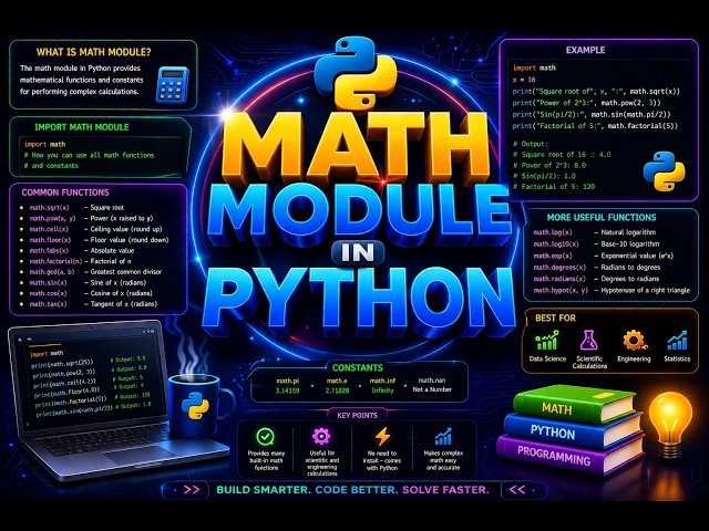 Math Module In Python | Python Math Module