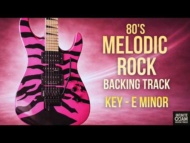80's Melodic Rock Backing Track in E Minor - Guitar Jam 85 BPM
