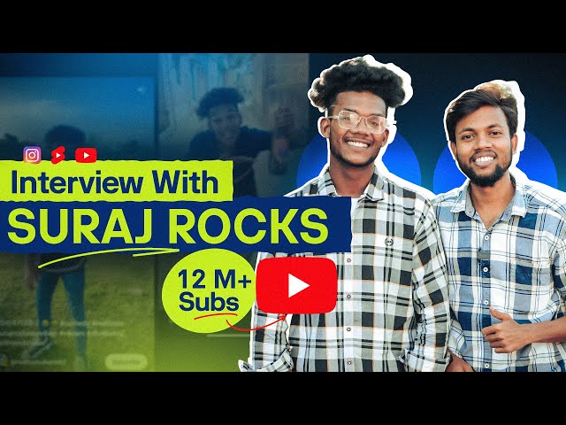 Interview With Suraj Rocks | Team Real Fools | 12 Million Subs On Yt 🔥