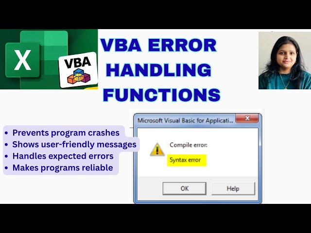 VBA Error Handling in Excel | On Error resume & Goto #ExcelVBA #VBA #VBAErrorHandling #ExcelTutorial