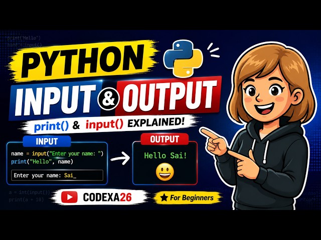 Python Input & Output Tutorial | print() & input() in Python | Python Course for Beginners # python