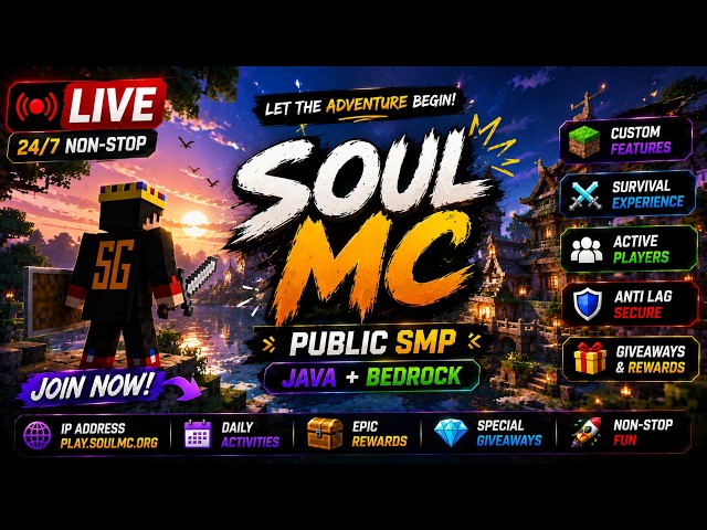 Minecraft LIVE || PUBLIC SMP 24/7 JAVA + BEDROCK || #publicsmpminecraft #minecraftlive #speregamer