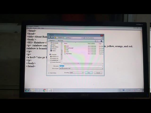 Std 10 Computer Practical 2 Anchor tag