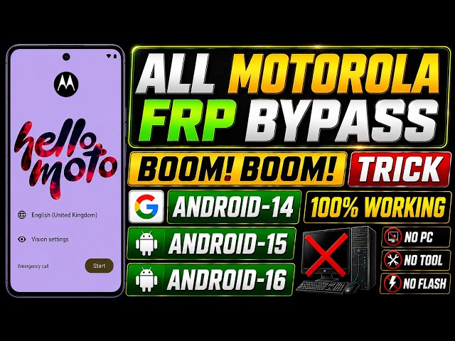 Motorola Frp Bypass 2026 👉 | Latest Android 14-15-16 | 100% Working | No PC | New Trick Update