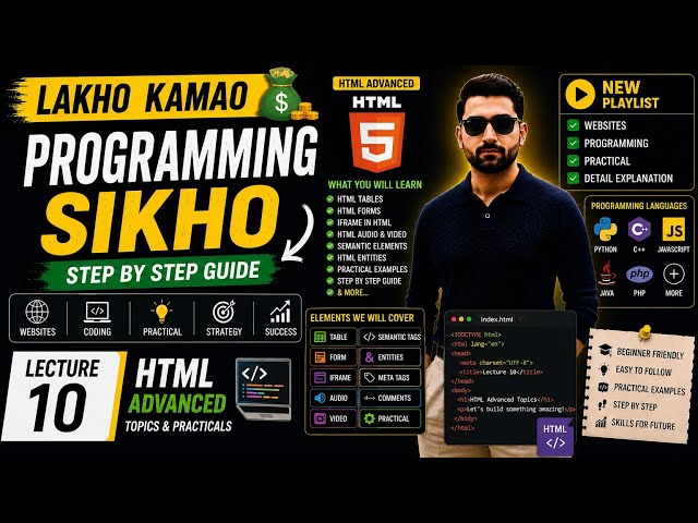 HTML Attributes Explained | href, src, width, height | Code Challenge | Lecture 10 | HTML Course