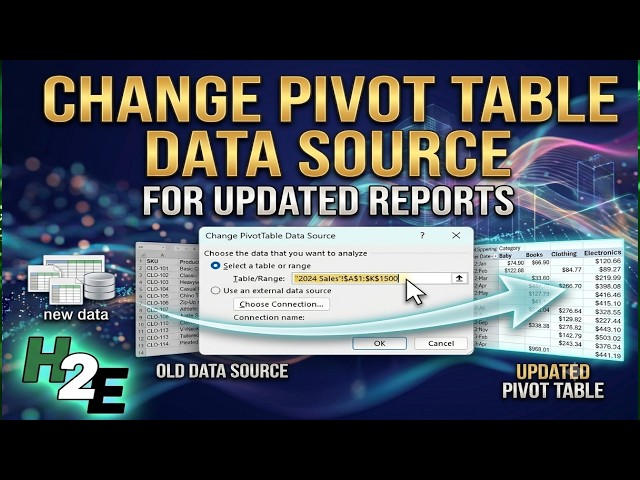 How to Change the Data Source for a Pivot Table