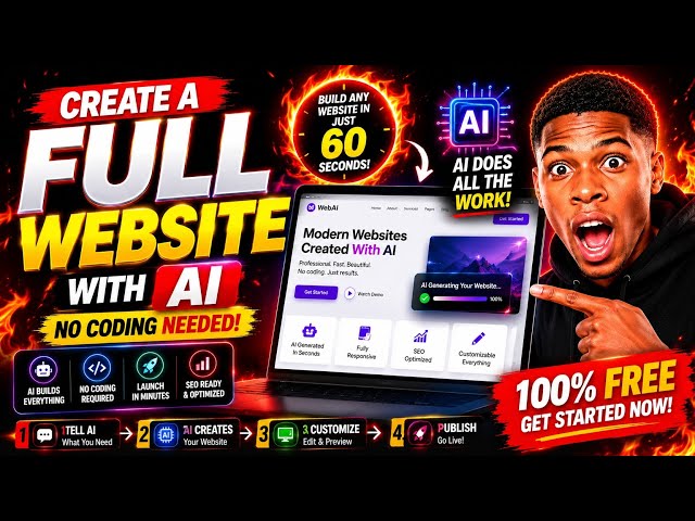 How To Build a FULL WEBSITE With AI (Beginner Tutorial)