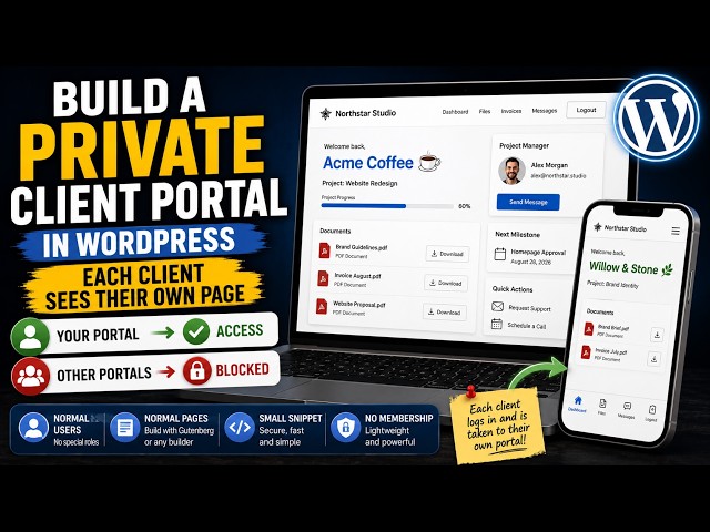 Build a Private Client Portal in WordPress — Each Client Sees Only Their Own Page