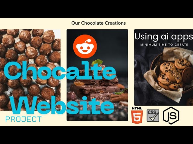 Chocolate Delight Website 🍫 | HTML CSS JS Mini Project using ChatGPT & Blackbox AI 🤖✨ #htmlcssjs 💻