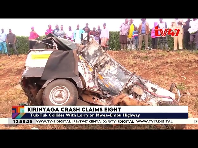 Eight killed as Tuk-Tuk collides with a lorry on Mwea–Embu Highway