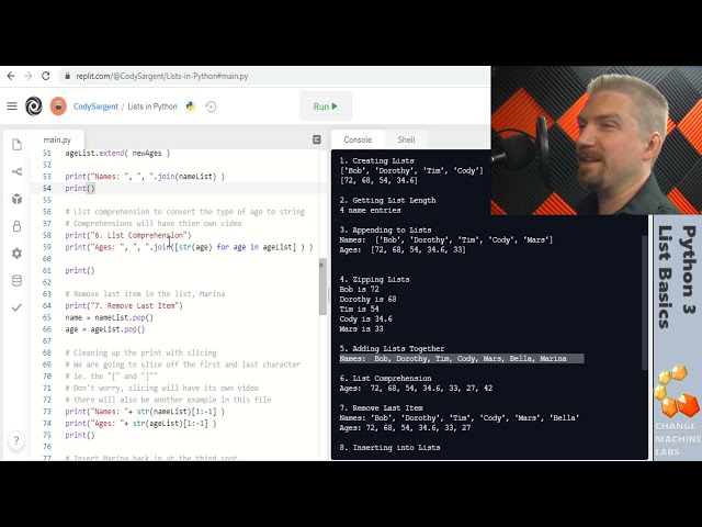 Python 3 : Lists and Printing