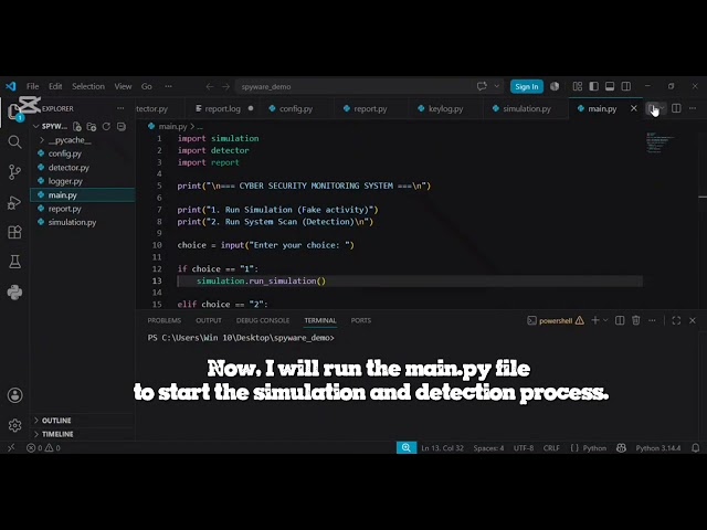Cyber Security Monitoring System | Python Project Demo