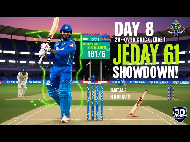 Day 8: Ravindra Jadeja Leads the Charge! Sri Lanka Faces Tough Competition in 20-Over Thriller 🏏