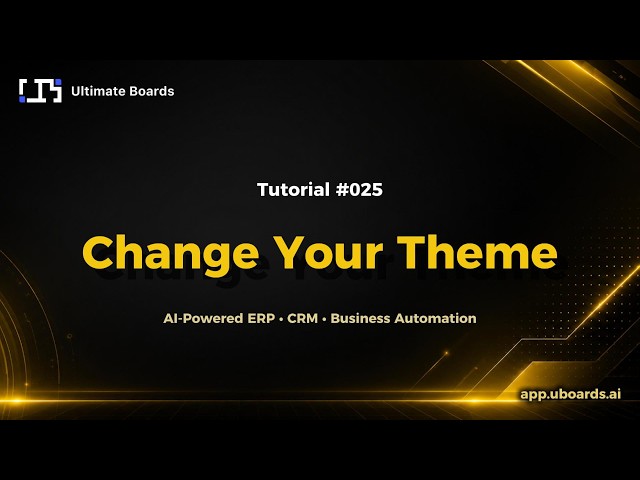 Tutorial #025 | Change Your Theme | UBoards Quick Tutorials