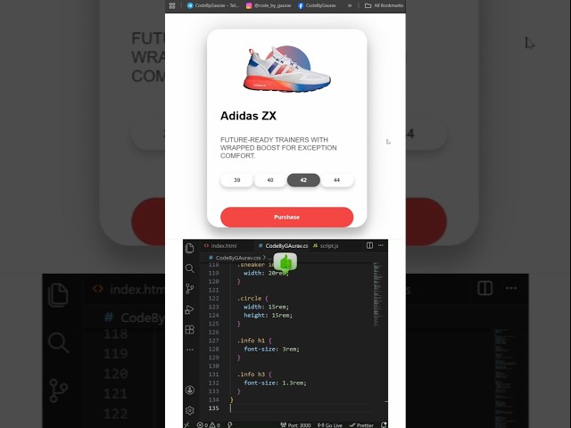 3D Product Card Hover Effect using HTML CSS #webdevelopment #htmlcss  #coding