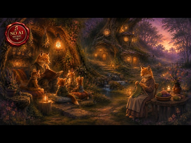 [NO MID-ROLL ADS] Woodland Storytime | Cozy Fantasy Music for Reading & Sleep | 8 Hours