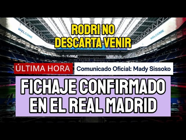 BREAKING NEWS REAL MADRID: OFFICIAL SIGNING IN THE MIDST OF THE ELECTION CAMPAIGN | RODRI DOESN'T...
