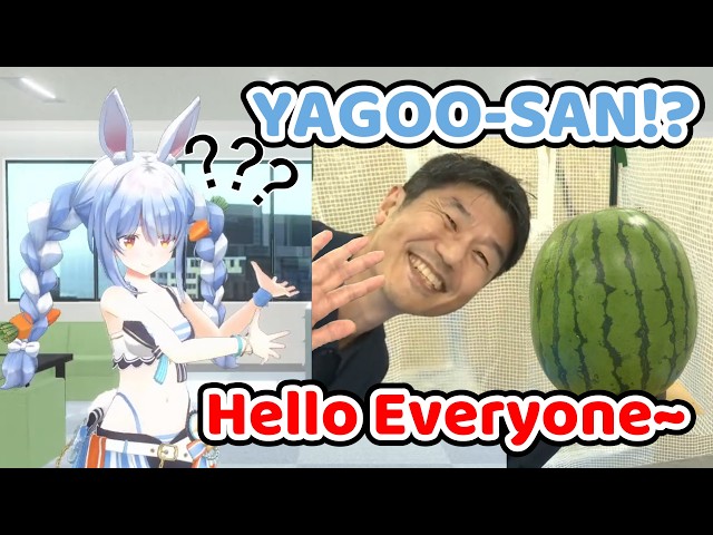 Yagoo randomly join Pekora's 3D Watermelon Challenge! (Hololive)