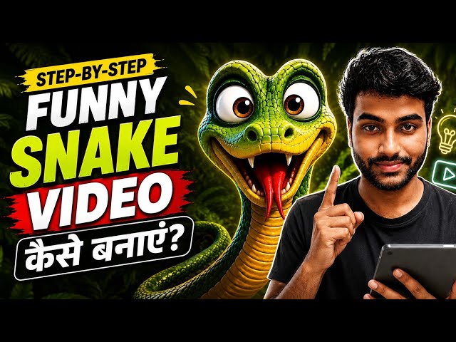 AI Se Funny Snake Video Kaise Banaye? 🐍 | How to make funny snake video । Complete AI Video Tutorial