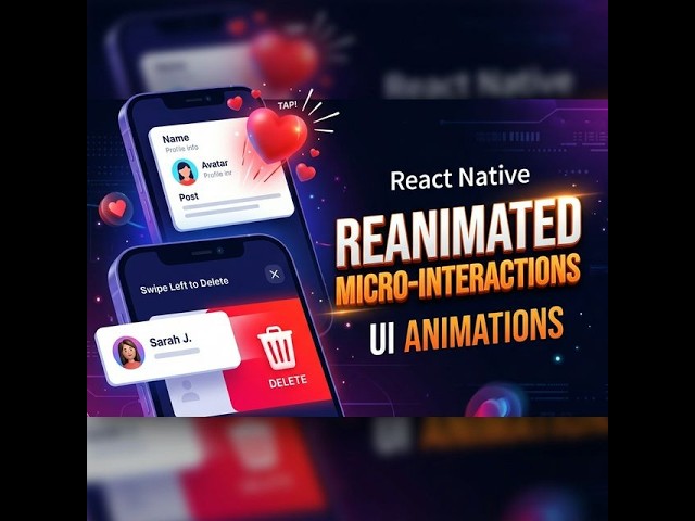Add satisfying Swipe to Delete & Double Tap to Like purely using React Native Reanimated!