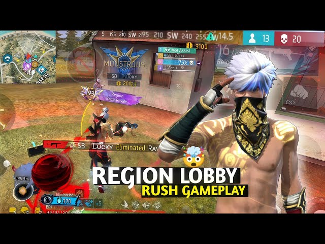 Region Lobby Full Rush Gameplay with 39 Kill 💀 Free Fire Mobile Gameplay 🔥