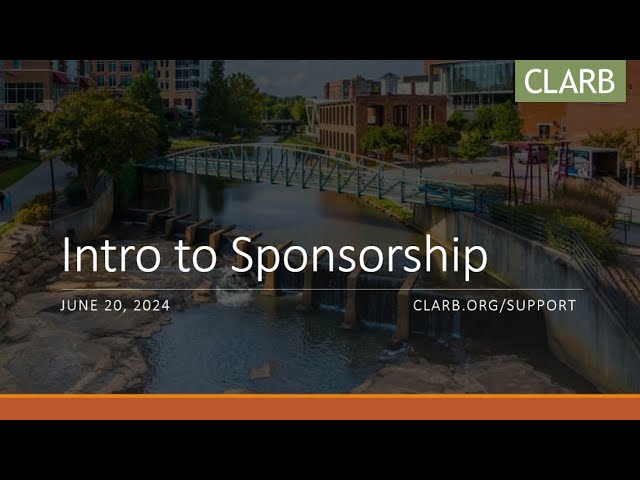 Intro to CLARB Sponsorship 2024
