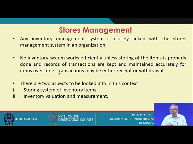 Lecture 54 : Value Engineering/Analysis and Stores Management (Contd.)