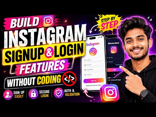 🔥 Build Instagram Login & Signup App in Android | No Coding | Step-by-Step (2026)