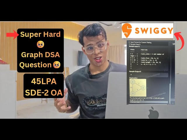Swiggy SDE2(45LPA) OA - Super Hard LLM-Proof Graph DSA Question | Kumar K(SDE @ Amazon) Solves It
