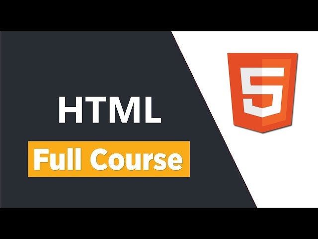 HTML5 Tutorial for Beginners | Full Course
