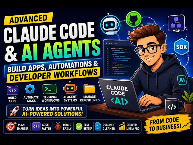 Advanced Claude Code & AI Agents | Build Apps, Automations and Developer Workflows