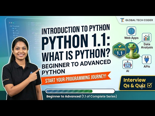 Python 1.1: What is Python?  | Beginner to Advanced Python | TeluguTechCoder