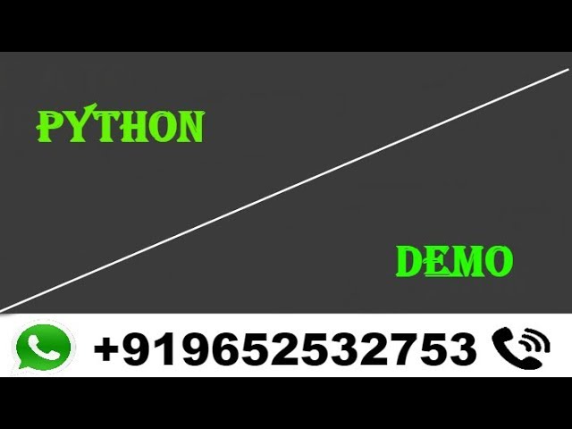 Python Training Latest Demo 24-06-2019 |For Training Call/Whatsapp +91-9652532753