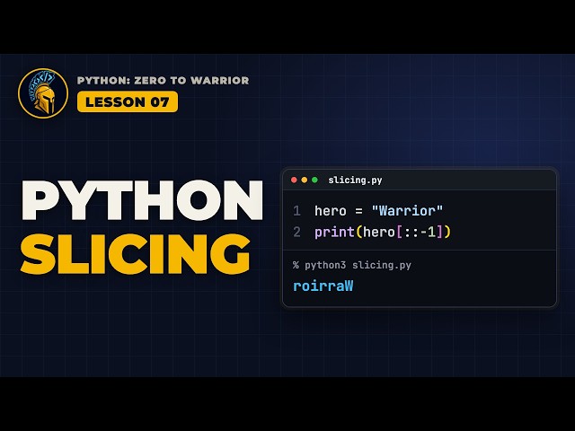 Slicing in Python: String Indexing Explained Visually | Lesson 7