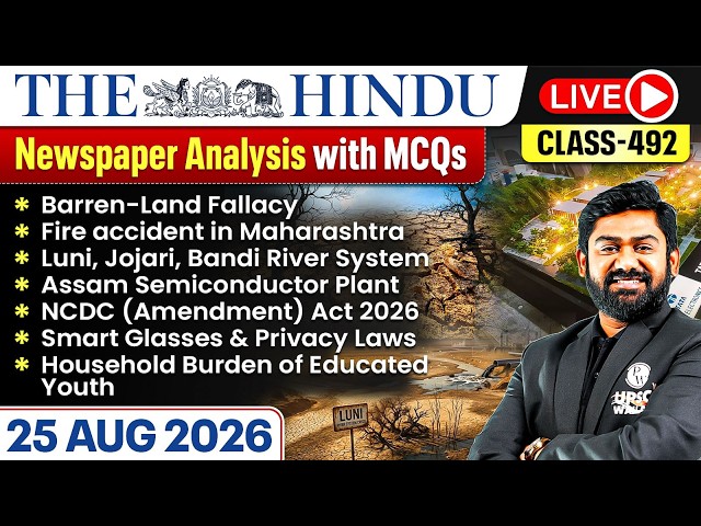 The Hindu Analysis - 25th August | The Hindu Newspaper Today with MCQs | Aasim Sir
