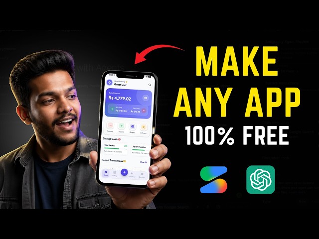 I Built & Installed a Mobile App Using ONLY AI (Free!) | No code